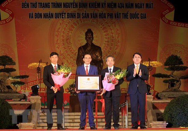 Lễ hội đền thờ Trạng Trình là di sản văn hóa phi vật thể quốc gia