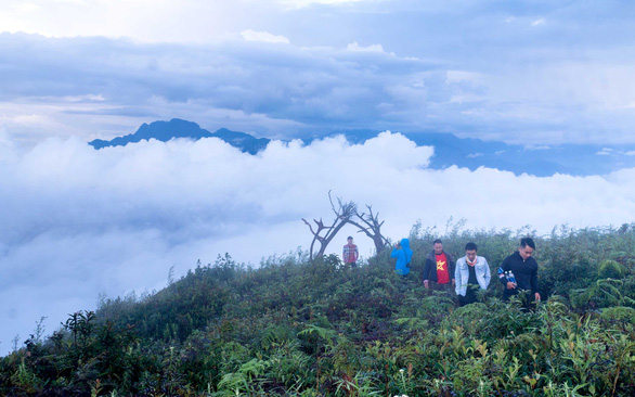 Săn mây ở đỉnh Lảo Thẩn ở Y Tý (Lào Cai)