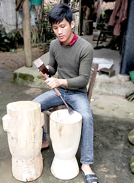 Độc đáo hông xôi bằng gỗ của người Tày ở Tuyên Quang