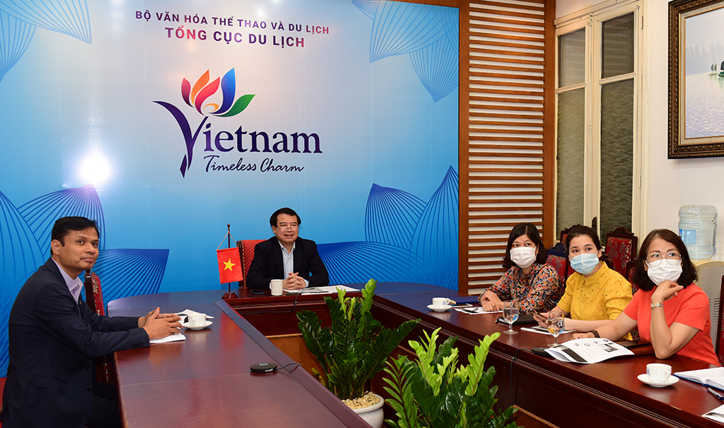 Phó Tổng cục trưởng TCDL Hà Văn Siêu thảo luận biện pháp hỗ trợ và phục hồi du lịch tại Hội nghị thượng đỉnh trực tuyến Điểm đến du lịch Mê Công