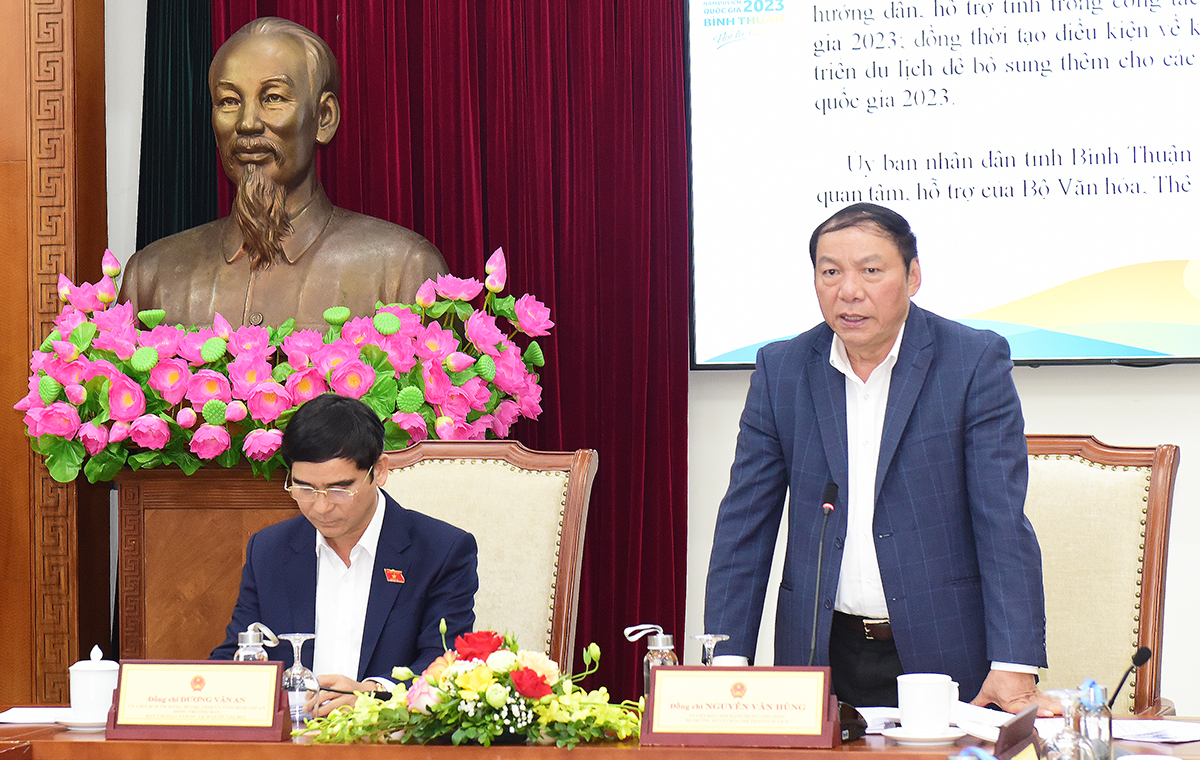 Bộ trưởng yêu cầu đảm bảo công tác chuẩn bị cho Năm Du lịch quốc gia 2023 “Bình Thuận - Hội tụ xanh” diễn ra thành công, lan tỏa rộng rãi