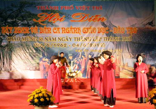 Hội diễn hát Xoan và dân ca ngành Giáo dục – đào tạo thành phố Việt Trì (Phú Thọ) 