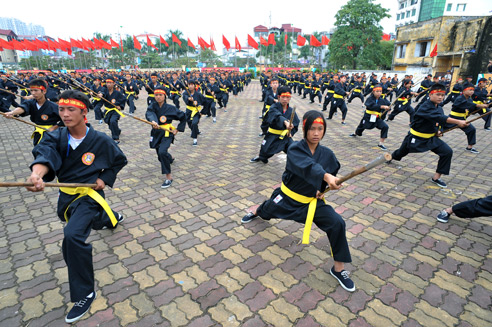 Hà Nội: Khai mạc Liên hoan biểu diễn võ thuật cổ truyền Hào khí Thăng Long