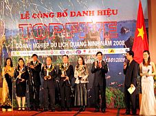Quảng Ninh: Công bố danh hiệu Topfive doanh nghiệp du lịch năm 2008