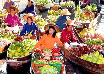 Chợ nổi Damnoen Saduak: Đặc sản du lịch Thái Lan