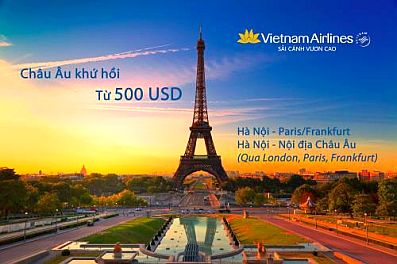 Vietnam Airlines ưu đãi trên các đường bay đến châu Âu