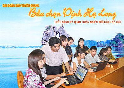Chi đoàn Báo Tuyên Quang: Tổ chức bầu chọn Vịnh Hạ Long 