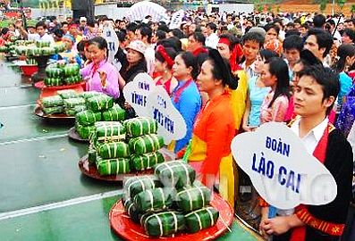 Lễ hội Đền Hùng 2012: 9 tỉnh cùng nấu bánh chưng