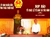 Thừa Thiên Huế: Họp báo về tổ chức Lễ tế Đàn Xã tắc năm 2009