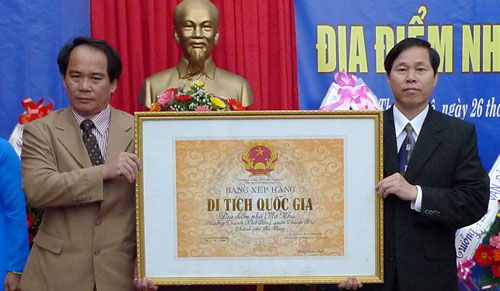 Đà Nẵng: Đón nhận Bằng xếp hạng di tích Quốc gia địa điểm nhà mẹ Nhu