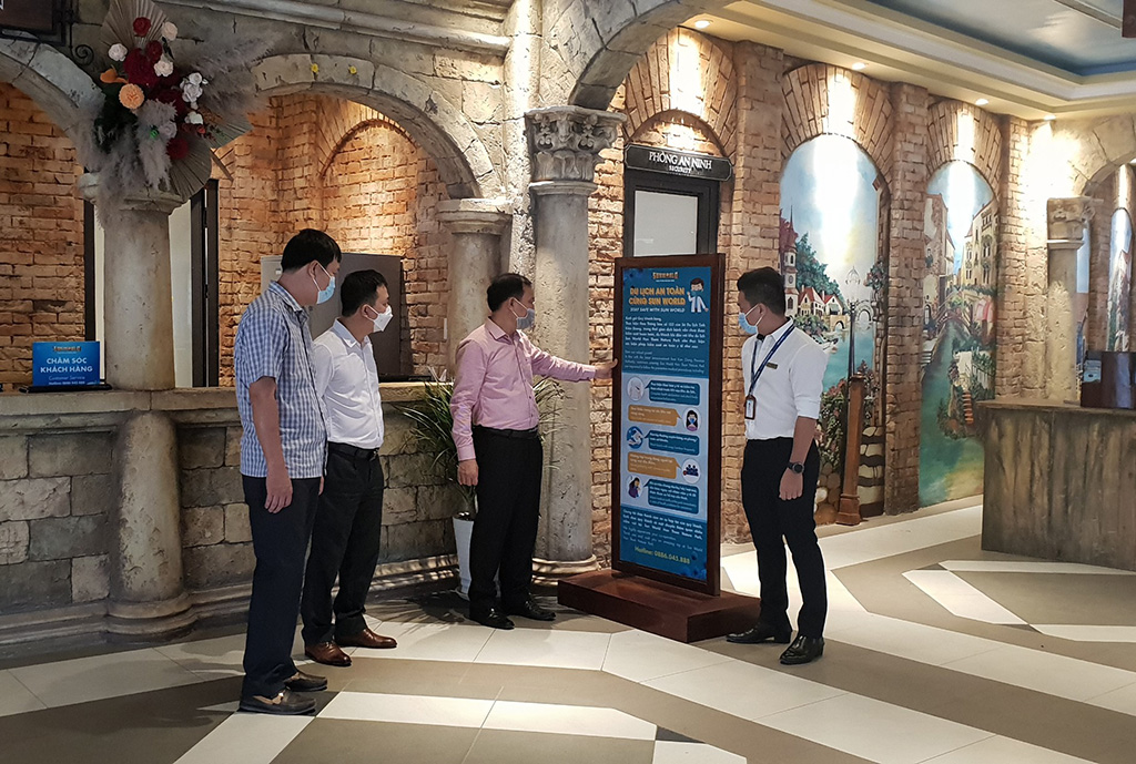 Đoàn công tác Tổng cục Du lịch phối hợp kiểm tra tình hình phòng chống dịch Covid-19 tại cơ sở kinh doanh du lịch ở Phú Quốc