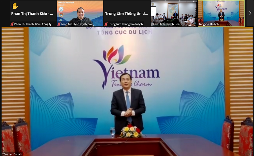 Tổng cục trưởng Nguyễn Trùng Khánh dự lễ khai giảng trực tuyến lớp ứng dụng công nghệ thông tin trong lĩnh vực du lịch tỉnh Khánh Hòa