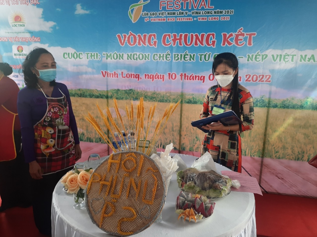 Vĩnh Long tổ chức hội thi ''Món ngon độc đáo chế biến từ sản phẩm gạo - nếp Việt Nam''