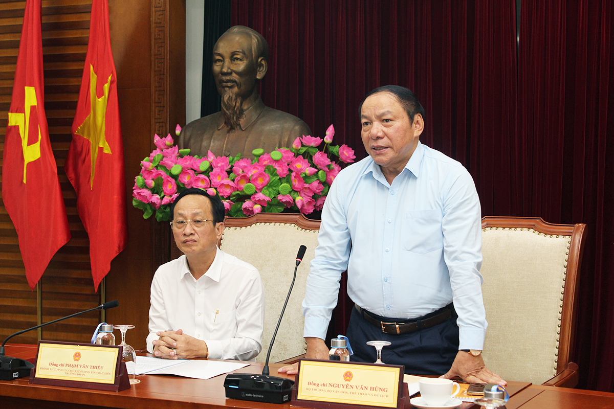 Bộ trưởng Nguyễn Văn Hùng: Du lịch Bạc Liêu cần có định hướng rõ ràng trong quy hoạch, tạo ra sản phẩm du lịch mang đặc trưng riêng