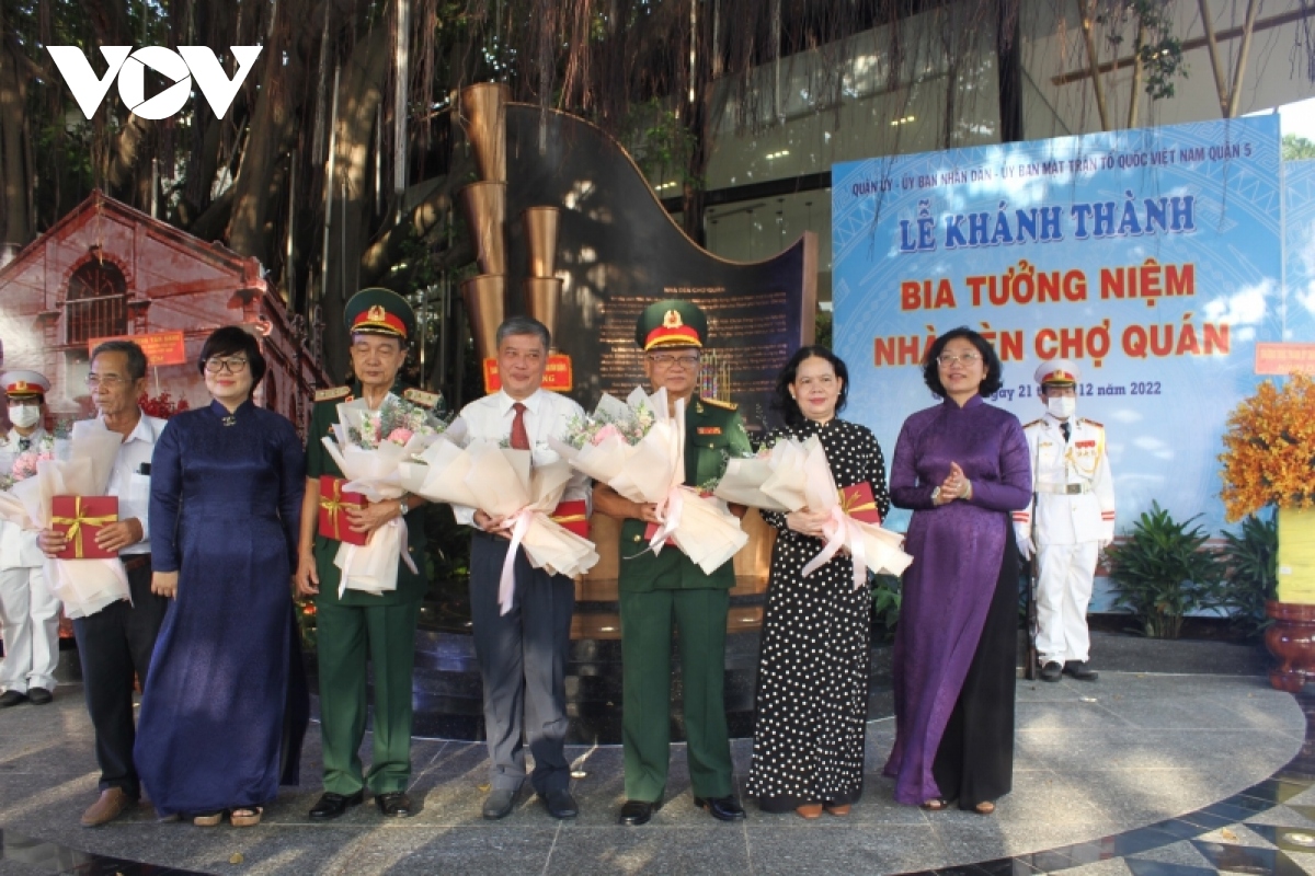TP.Hồ Chí Minh khánh thành Bia tưởng niệm Nhà đèn Chợ Quán