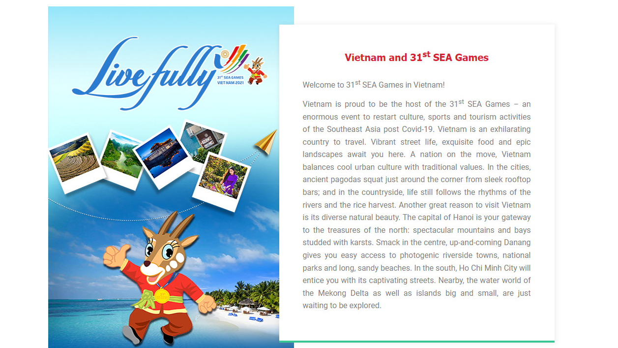 Tổng cục Du lịch quảng bá du lịch Việt Nam nhân dịp SEA Games 31