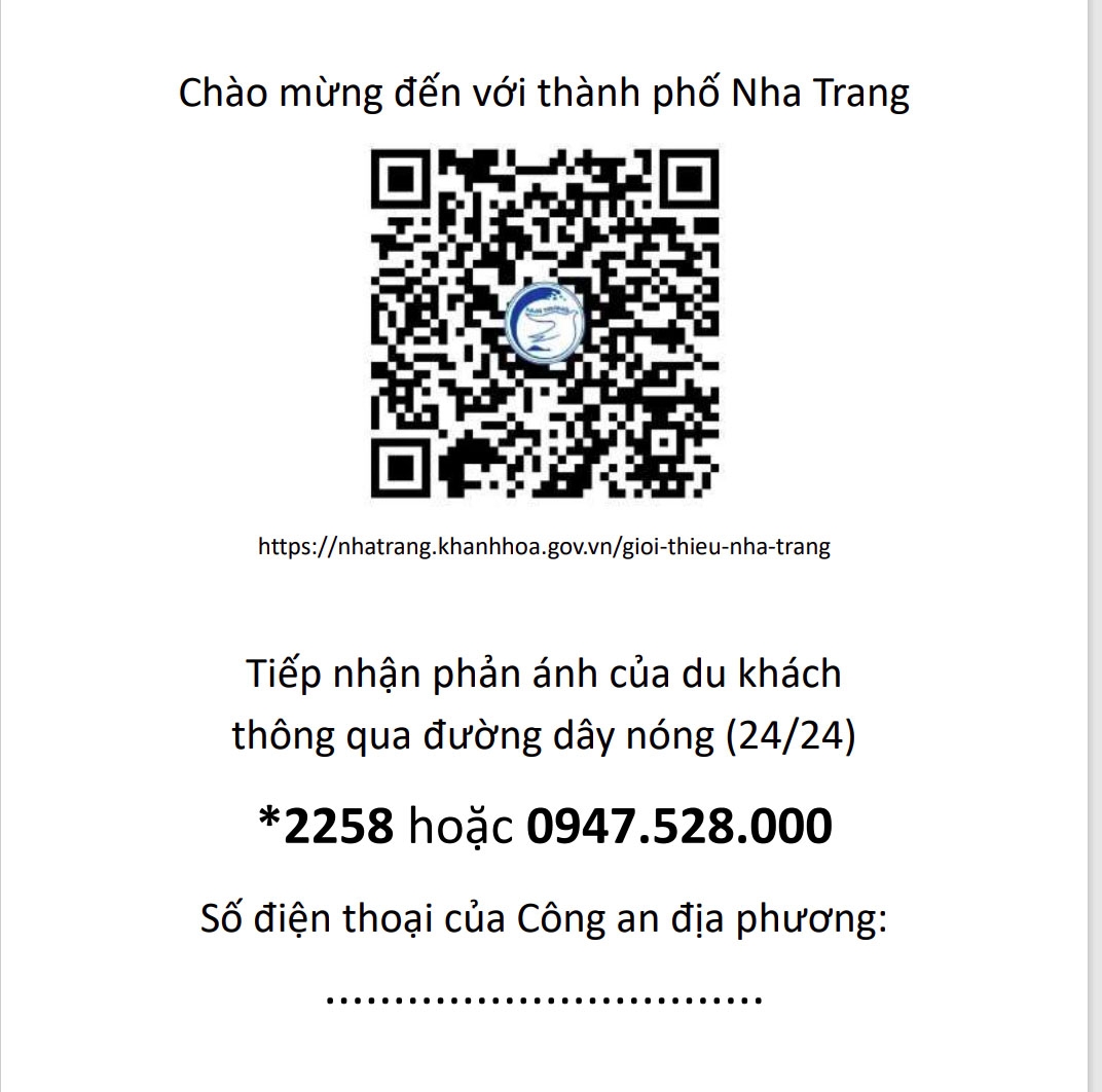 Nha Trang (Khánh Hòa): Niêm yết mã QR quảng bá du lịch và đường dây nóng hỗ trợ du khách