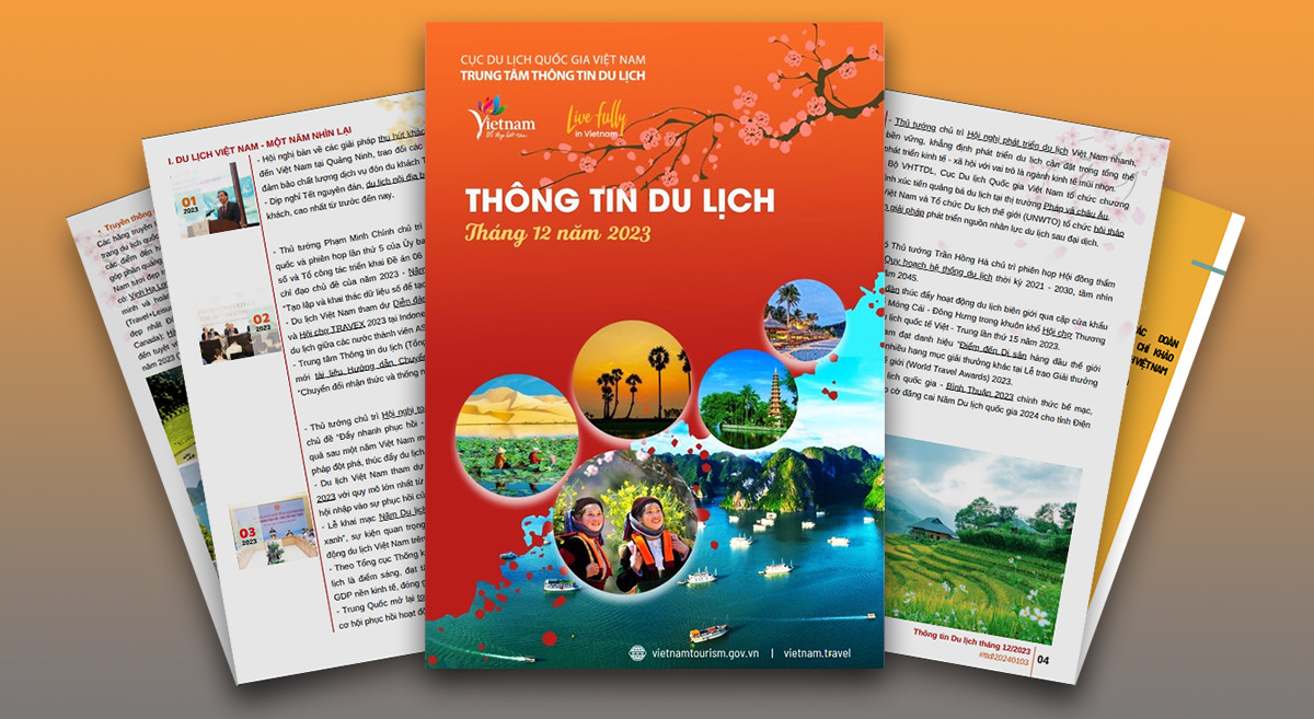 Ra mắt tài liệu Thông tin du lịch tháng 12/2023: Du lịch Việt Nam vượt chỉ tiêu đón khách