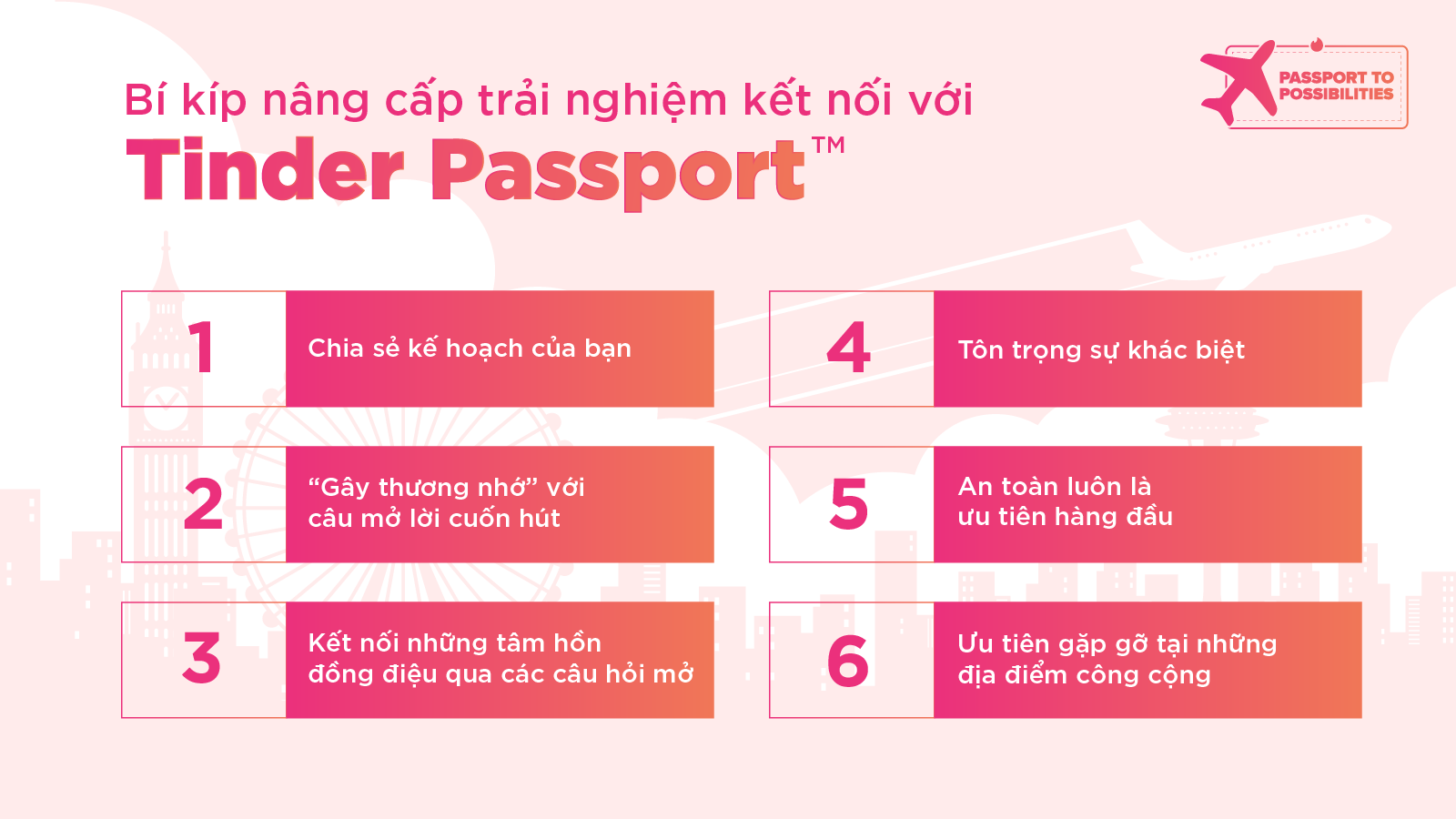 Du lịch Solo với Tinder Passport™