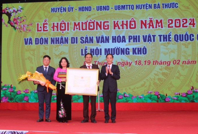 Thanh Hóa: Đón nhận Di sản văn hóa phi vật thể quốc gia Lễ hội Mường Khô