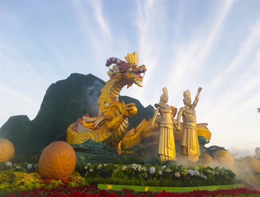 Ấn tượng cụm biểu tượng linh vật Rồng tại Bình Định
