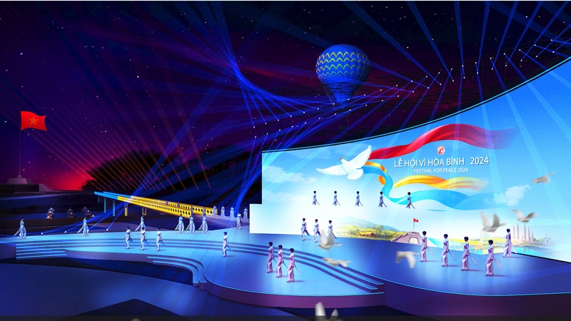 Quảng Trị: Điểm nhấn Lễ hội Vì Hòa bình 2024 - Diễn thực cảnh ở sân khấu đa không gian