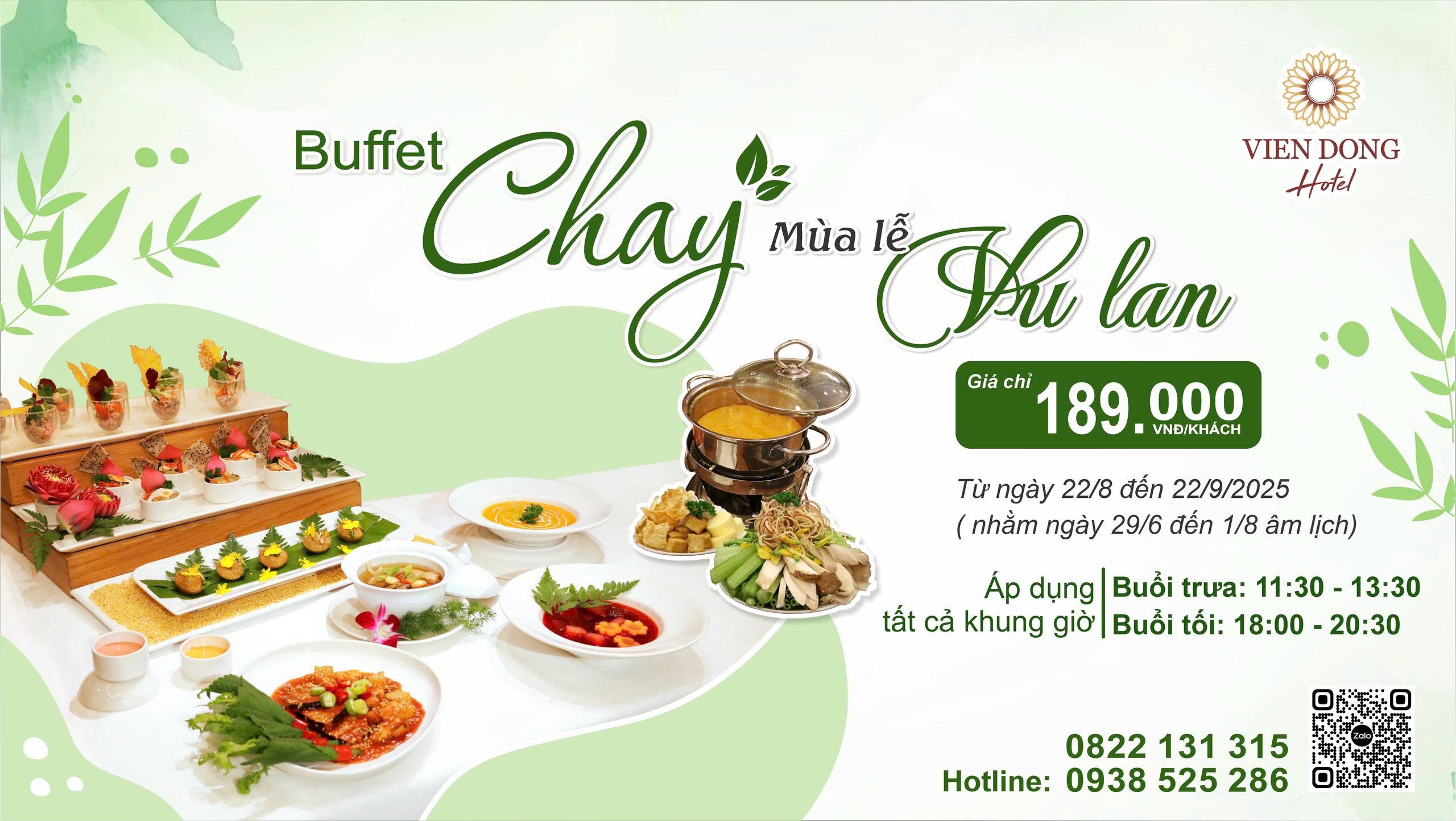 Buffet chay Khách sạn Viễn Đông ưu đãi ngập tràn trong mùa Vu Lan