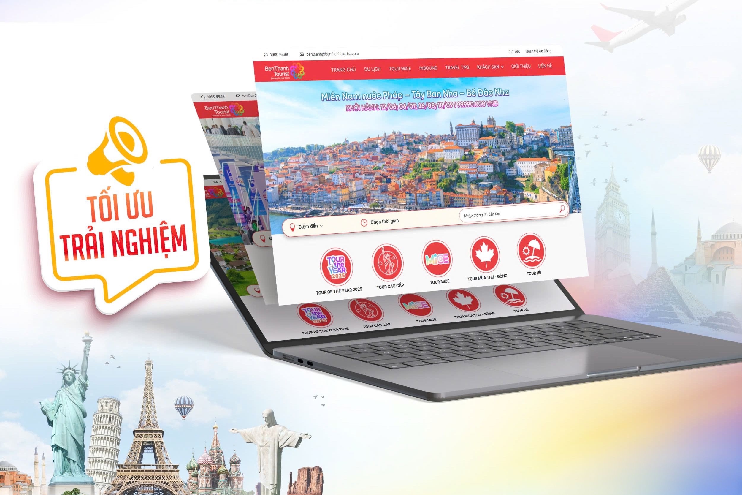BenThanh Tourist ra mắt giao diện website mới