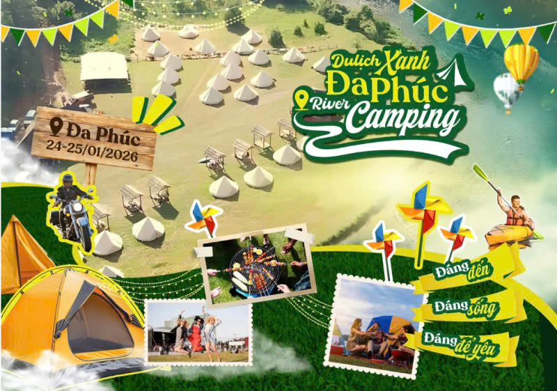 Đa Phúc ra mắt sản phẩm du lịch xanh ''Du lịch xanh Đa Phúc - River Camping''
