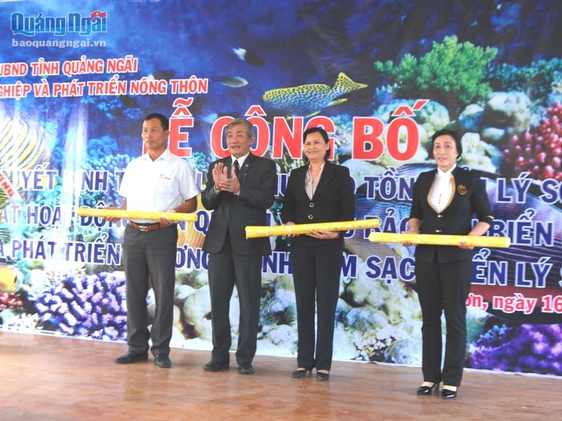 Công bố quyết định thành lập Khu bảo tồn biển Lý Sơn, Quảng Ngãi