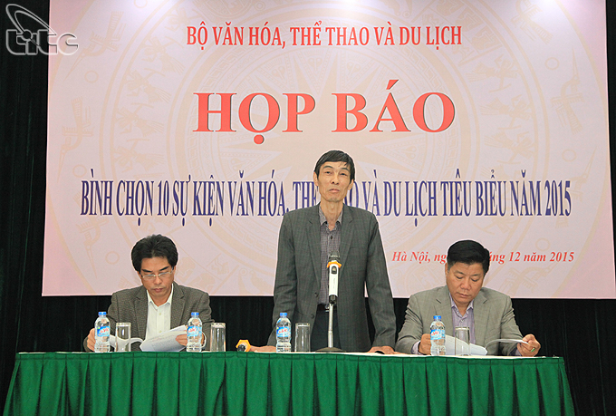 Họp báo “Bình chọn 10 sự kiện văn hóa, thể thao và du lịch tiêu biểu năm 2015”