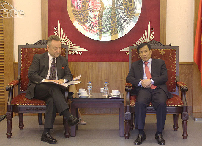 Bộ trưởng Nguyễn Ngọc Thiện tiếp Đại sứ Cộng hòa Séc tại Việt Nam