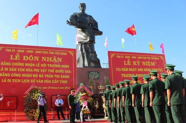 Lễ hội Trương Định (Tiền Giang) được công nhận là Di sản văn hóa phi vật thể quốc gia