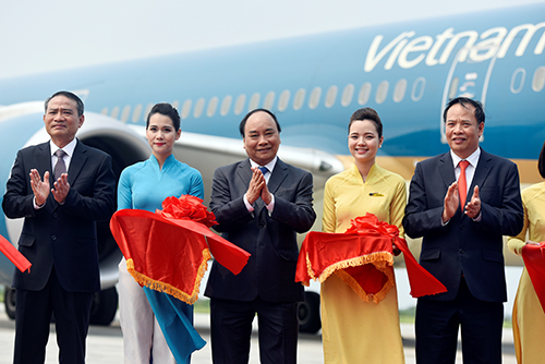 Vietnam Airlines đưa máy bay thế hệ mới Boeing 787 Dreamliner vào khai trương Cảng hàng không quốc tế Cát Bi