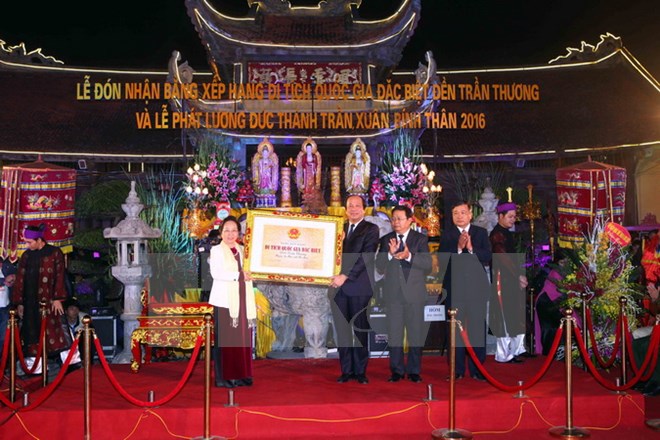 Hà Nam: Lễ đón nhận bằng Di tích quốc gia đặc biệt Đền Trần Thương