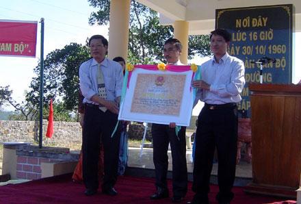 Điểm khai thông Bắc – Nam đường Hồ Chí Minh được công nhận là di tích lịch sử quốc gia