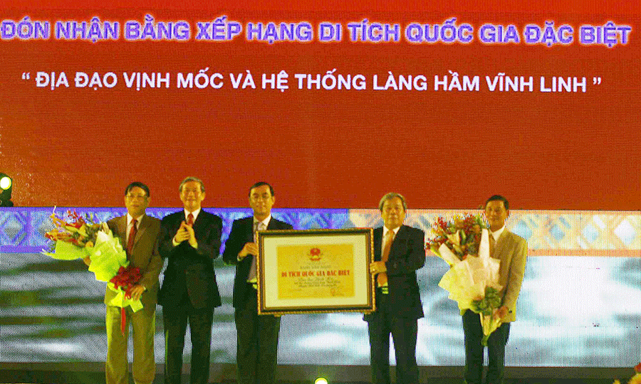 Công nhận Di tích quốc gia đặc biệt địa đạo Vịnh Mốc và hệ thống làng hầm Vĩnh Linh