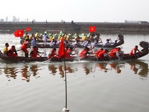 Sôi động lễ hội bơi chải truyền thống ở Diêm Điền (Thái Bình)