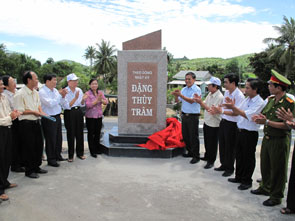 Quảng Ngãi: Khánh thành tuyến đường du lịch lên khu di tích Đặng Thuỳ Trâm