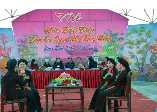 Khai mạc Hội thi hát dân ca quan họ xuân Bính Thân 2016 ở Bắc Ninh