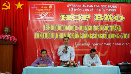 Sóc Trăng: Họp báo Lễ hội Oóc Om Bóc - Đua ghe Ngo Sóc Trăng lần thứ III