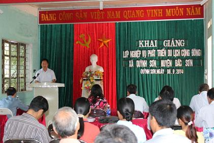 Lạng Sơn: Khai giảng lớp nghiệp vụ phát triển du lịch cộng đồng tại xã Quỳnh Sơn huyện Bắc Sơn 