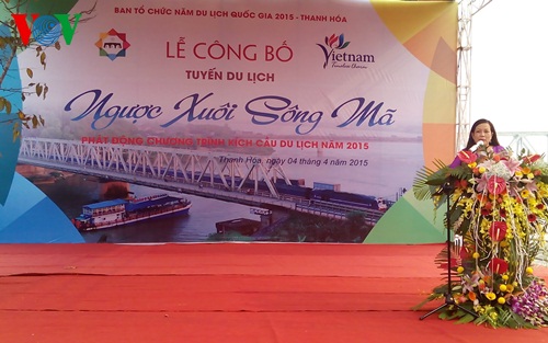 Lễ công bố tour du lịch “Ngược xuôi sông Mã” tại bến thuyền Hàm Rồng (Thanh Hóa)