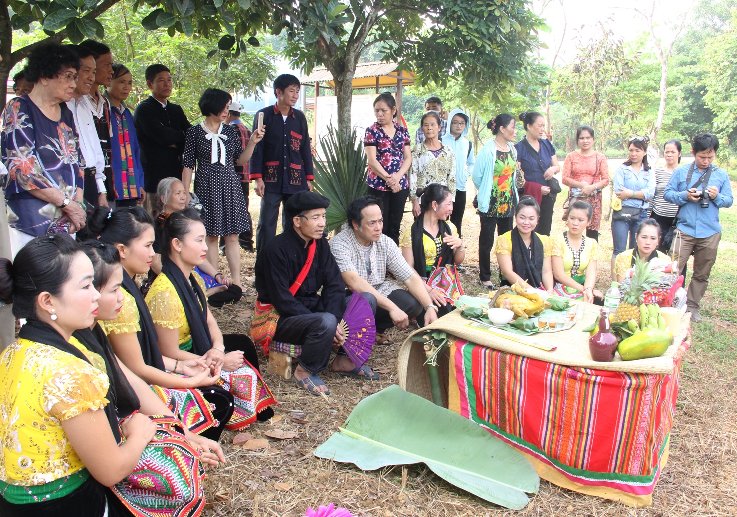 Lễ cúng cơm mới của dân tộc Thái được tái hiện tại Làng Văn hóa - Du lịch các dân tộc Việt Nam