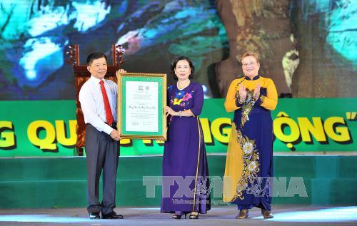 Quảng Bình: Đón nhận Bằng UNESCO ghi danh Vườn quốc gia Phong Nha – Kẻ Bàng là Di sản thiên nhiên thế giới lần 2