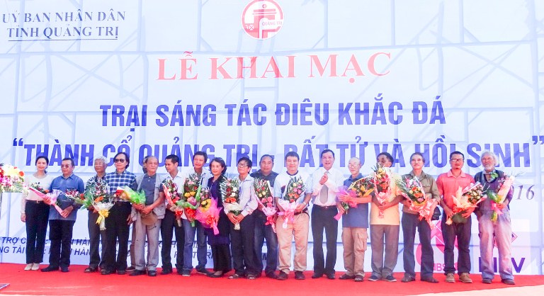 Khai mạc Trại sáng tác điêu khắc đá Thành Cổ Quảng Trị